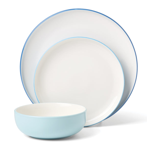 Lenox 24 Seven Colors Ombre Porcelain Dinnerware Set for Everyday Dining and Entertaining Blue 897982