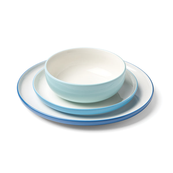 Lenox 24 Seven Colors Ombre Porcelain Dinnerware Set for Everyday Dining and Entertaining Blue 897982