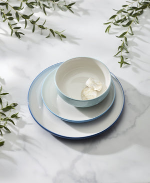 Lenox 24 Seven Colors Ombre Porcelain Dinnerware Set for Everyday Dining and Entertaining Blue 897982