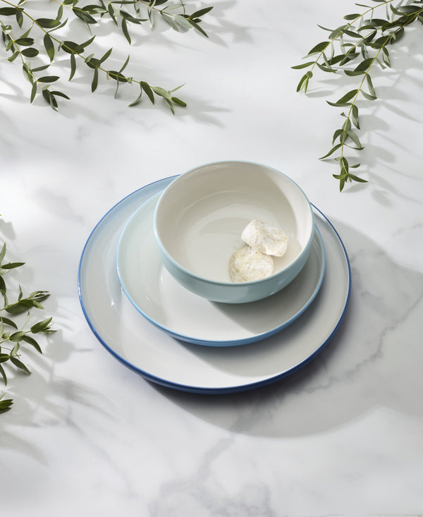 Lenox 24 Seven Colors Ombre Porcelain Dinnerware Set for Everyday Dining and Entertaining Blue 897982