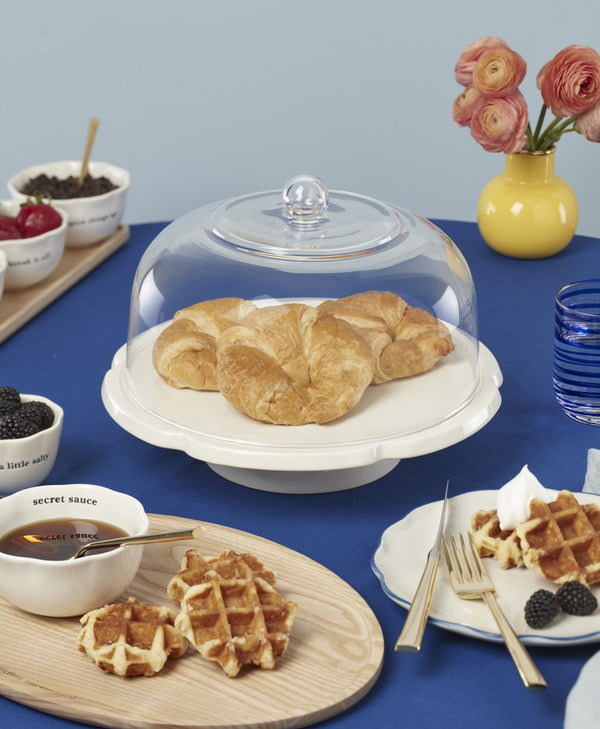 Lenox What a Treat Porcelain Cake Stand with Lid Platter Bowl for Festive Entertaining 897994