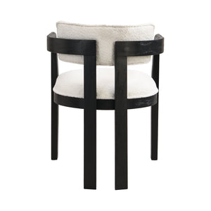 English Elm Christopher Knight Home® - N771P197053H Bouclé Upholstered Dining Chair with Wire-Brushed Rubberwood Frame, Modern Comfort Beige+Black N771P361737H