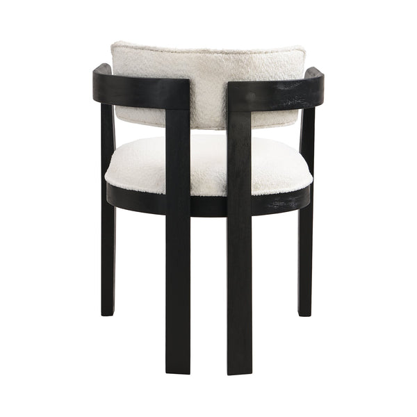 English Elm Christopher Knight Home® - N771P197053H Bouclé Upholstered Dining Chair with Wire-Brushed Rubberwood Frame, Modern Comfort Beige+Black N771P361737H