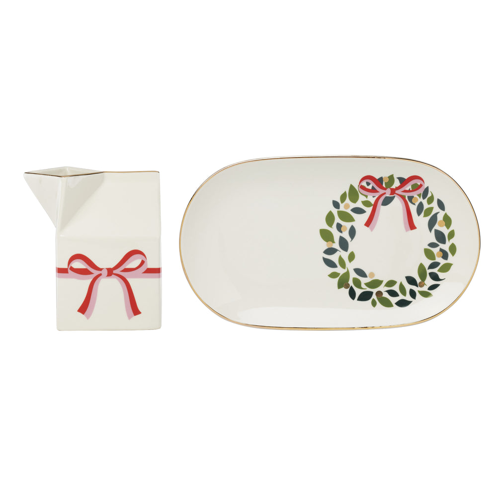 Lenox Be Jolly Kate Spade Porcelain Holiday Cookie Plate Festive Christmas Serving Dish 898006