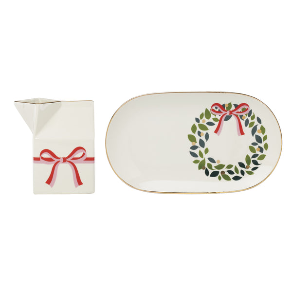 Lenox Be Jolly Kate Spade Porcelain Holiday Cookie Plate Festive Christmas Serving Dish 898006