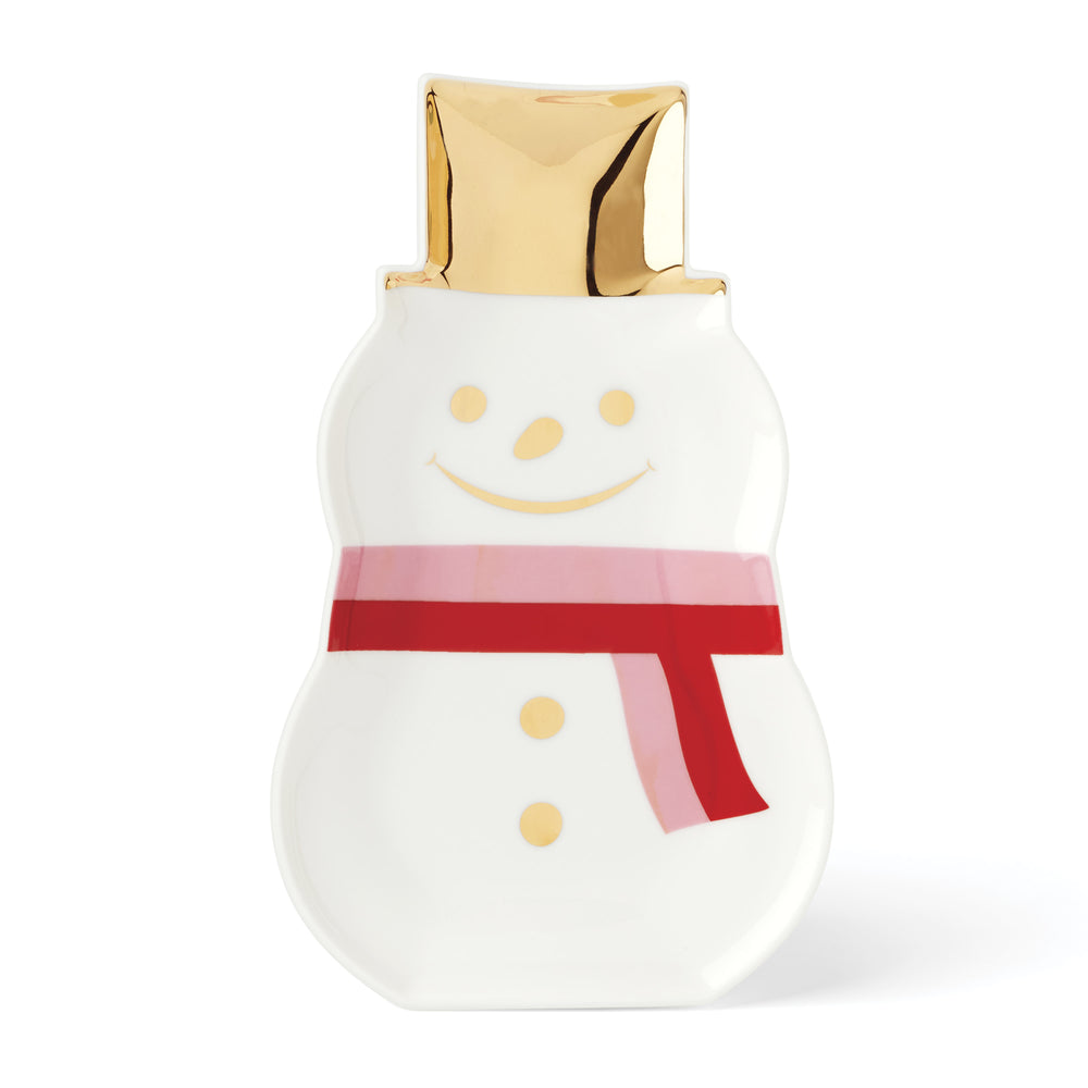 Lenox Be Jolly Kate Spade Porcelain Snowman Candy Dish Festive Holiday Table Accent 898007