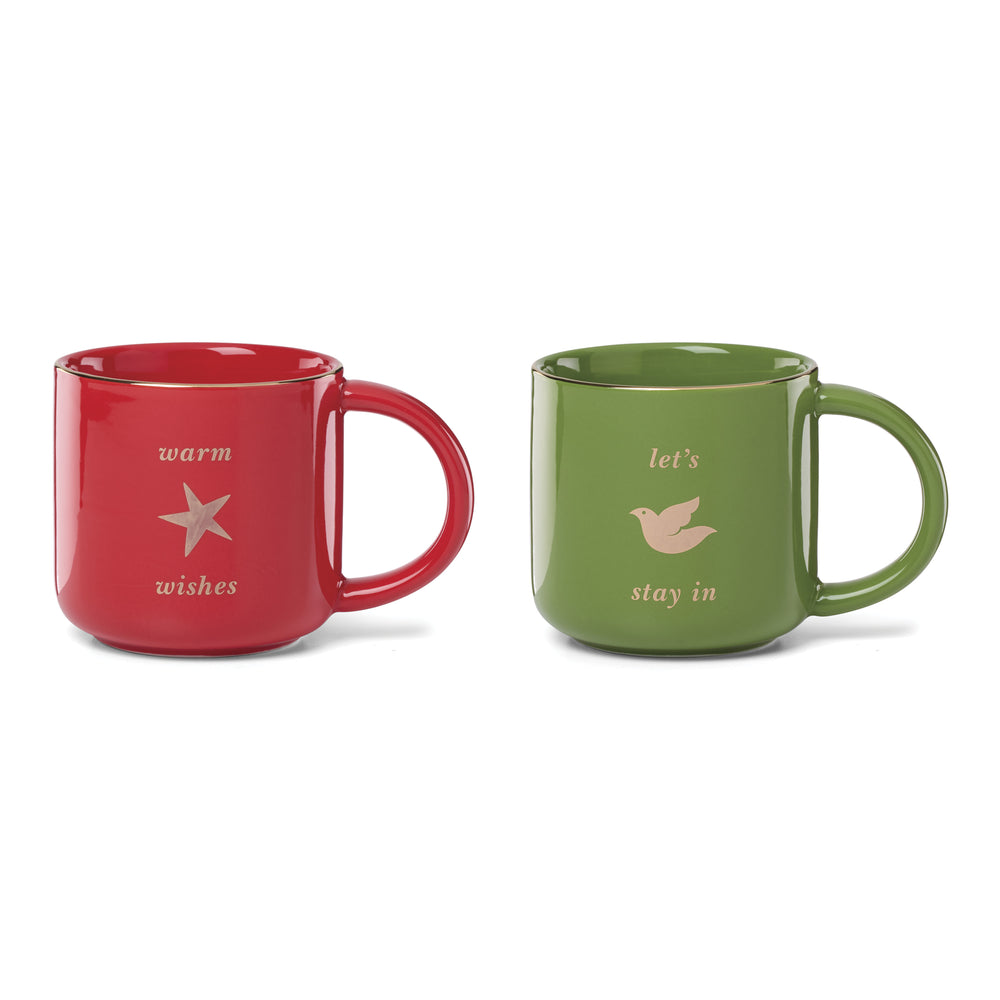 Lenox Be Jolly Kate Spade Holiday Porcelain Mug Set Gold Lettering Festive Gift Duo 898009