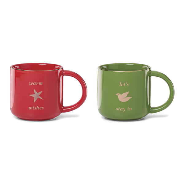 Lenox Be Jolly Kate Spade Holiday Porcelain Mug Set Gold Lettering Festive Gift Duo 898009