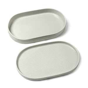 Lenox Modulus Zen Garden Porcelain Two Piece Serving Set with Embossed Stacking Design 898016