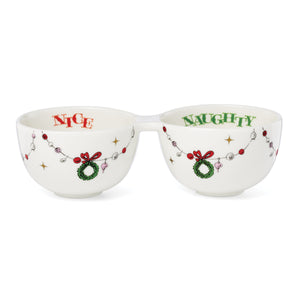 Lenox Merry Grinchmas Porcelain Double Dip Bowl Festive Who-ville Holiday Serving Dish 898095