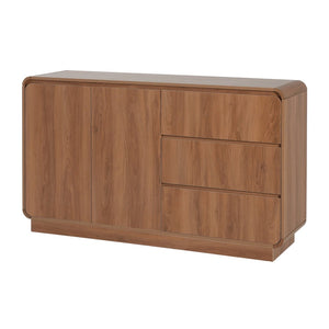 English Elm Modern White Sideboard with Soft Close Drawers and Doors for Dining or Living Rooms N779P373190L_N779P373191L