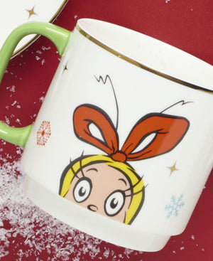 Lenox Merry Grinchmas Porcelain Mug Set Whoville Holiday Illustrated Character Collection Stackable 898097