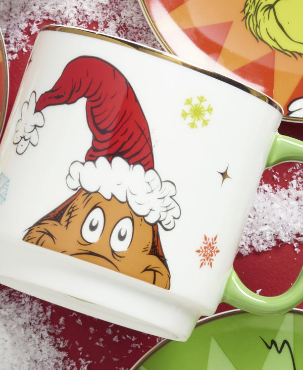 Lenox Merry Grinchmas Porcelain Mug Set Whoville Holiday Illustrated Character Collection Stackable 898097