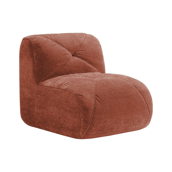 English Elm Armless Modular Cloud Sofa Plush Velvet Tufted Cushions for Modern Living Rooms Red W714P387023