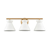 Forme 25'' Wide 3-Light Vanity Light - White with Brushed Gold 89812/3 Elk Lighting