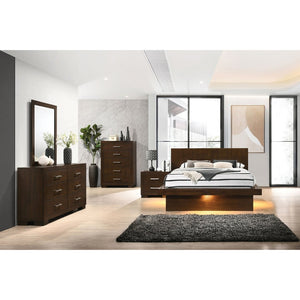 English Elm Tokyo Cappuccino 5-Piece Bedroom Set: Modern Minimalist Design With Ample Storage & Elegant Accents B062S00917-GIGA