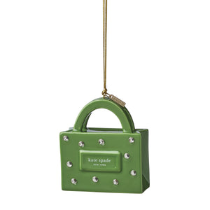 Lenox Be Jolly Kate Spade Holiday Ornament Whimsical Festive Christmas Accent Gift for Home Decor Be Jolly Green Sam Bag Ornament 898227