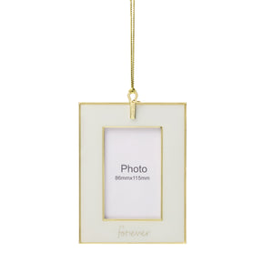 Lenox Be Jolly Kate Spade Holiday Ornament Whimsical Festive Christmas Accent Gift for Home Decor Be Jolly "Forever" Mini Photo Frame Ornament 898230