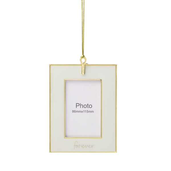 Lenox Be Jolly Kate Spade Holiday Ornament Whimsical Festive Christmas Accent Gift for Home Decor Be Jolly "Forever" Mini Photo Frame Ornament 898230