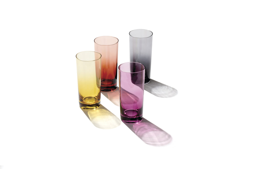 Lenox Golden Hour Ombre Highball Glass Set Jewel Toned Crystal Barware for Entertaining 898242