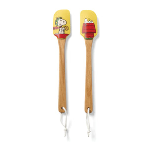 Lenox Chef Snoopy Peanuts Licensed Kitchen Tools Whimsical Cooking Gift Set for Home Bakers Yellow Silicone | Wood 898263