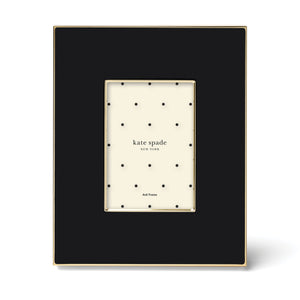 Lenox Make It Pop Kate Spade Enamelware Photo Frame Glossy Black Graphic Display 898281