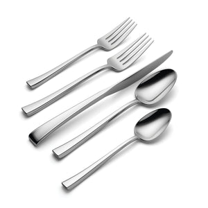 Lenox Maxine 20 Piece 18/10 Stainless Steel Flatware Set for Four with Polished Ergonomic Handles 898320