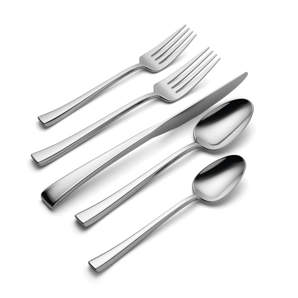 Lenox Maxine 20 Piece 18/10 Stainless Steel Flatware Set for Four with Polished Ergonomic Handles 898320