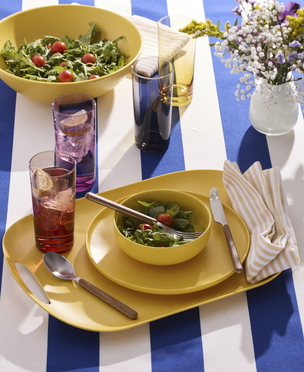Lenox 24 Seven Stainless Mirror Polish Faux Wood Handle 12 Piece Flatware Set Indoor Outdoor 898350