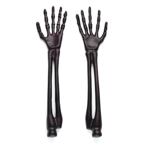 Lenox Vintro Skeleton Motif Aluminum Salad Servers with Bold Satin Lacquer Halloween Finish 898364