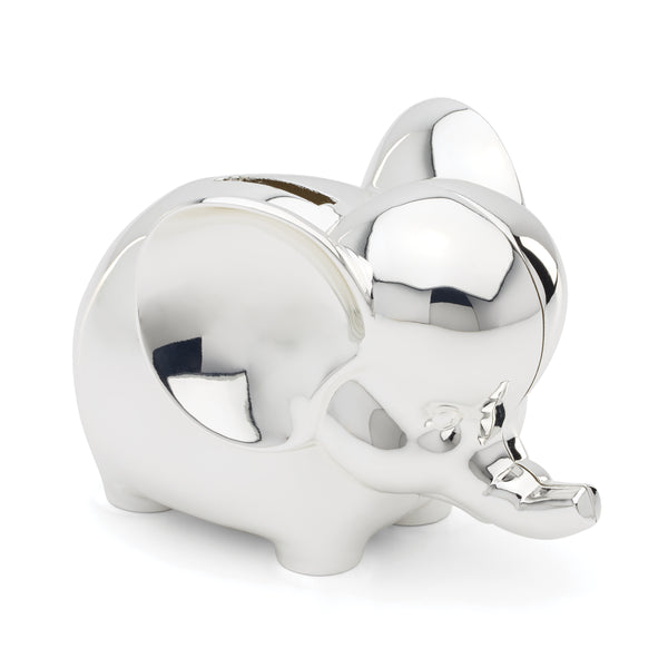 Lenox Silverplate Coin Bank Sculpted Keepsake Heirloom Figurine for Nursery or Baby Shower Gift Elephant 898383