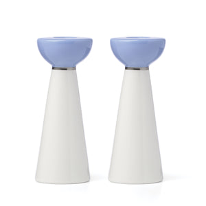 Lenox Oak Street Glazed Porcelain Candle Holder with Graphic Accent for Elegant Home Decor Display Candlestick Holders Set of 2 898391
