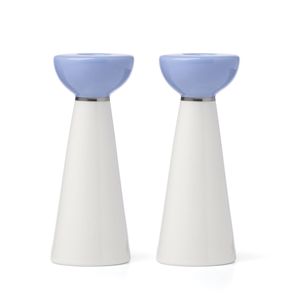 Lenox Oak Street Glazed Porcelain Candle Holder with Graphic Accent for Elegant Home Decor Display Candlestick Holders Set of 2 898391