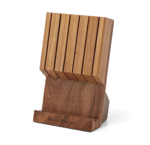 Lenox Asher 7-piece German Steel Knife Block Set with Sisal Walnut Handles Artisan 898399