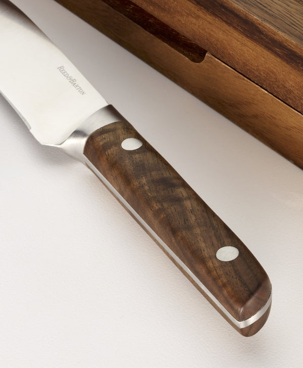 Lenox Asher German Steel Steak Knives Set of 4 with Walnut Handles and Gift Box 898400