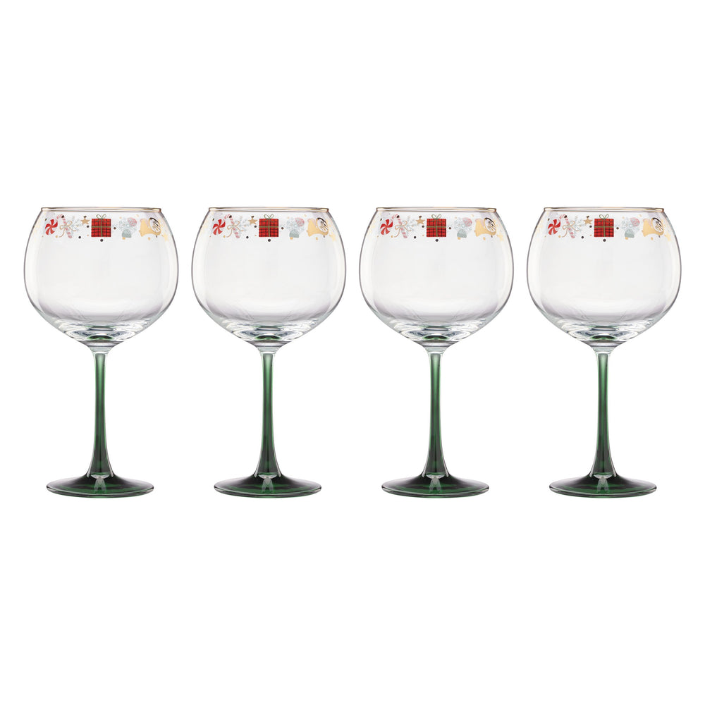 Lenox Nutcracker Ballet Illustrated Balloon Wine Glass Set for Festive Holiday Entertaining 898401
