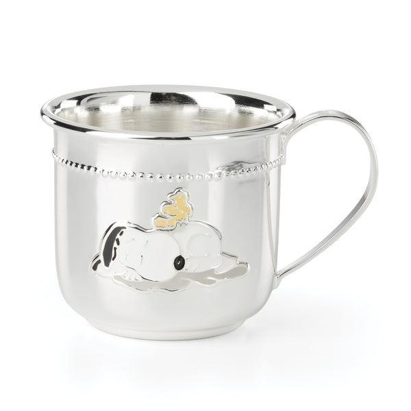 Lenox Little Snoopy Silverplate Heirloom Keepsake Peanuts Trinket for Nursery Decor and Gifting Baby Cup 898437