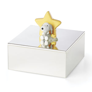 Lenox Little Snoopy Silverplate Heirloom Keepsake Peanuts Trinket for Nursery Decor and Gifting Keepsake Box 898440