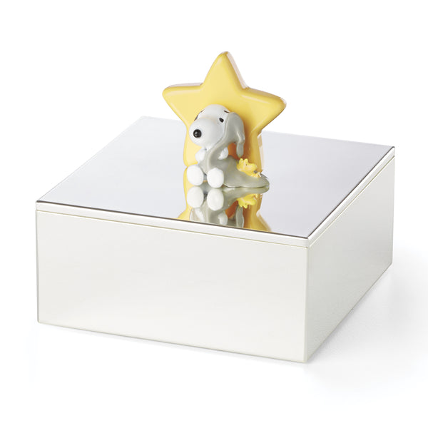 Lenox Little Snoopy Silverplate Heirloom Keepsake Peanuts Trinket for Nursery Decor and Gifting Keepsake Box 898440