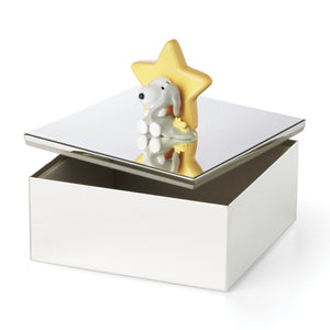 Lenox Little Snoopy Silverplate Heirloom Keepsake Peanuts Trinket for Nursery Decor and Gifting Keepsake Box 898440