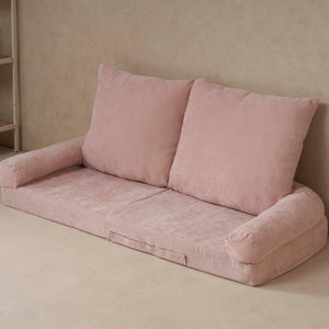 English Elm Convertible Sofa Bed In Soft Pink - Stylish And Compact Single Bed For Small Spaces & Guests W244P289259