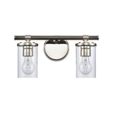 Burrow 15'' Wide 2-Light Vanity Light - Polished Nickel 89851/2 Elk Lighting