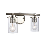 Burrow 15'' Wide 2-Light Vanity Light - Polished Nickel 89851/2 Elk Lighting