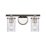 Burrow 15'' Wide 2-Light Vanity Light - Polished Nickel 89851/2 Elk Lighting