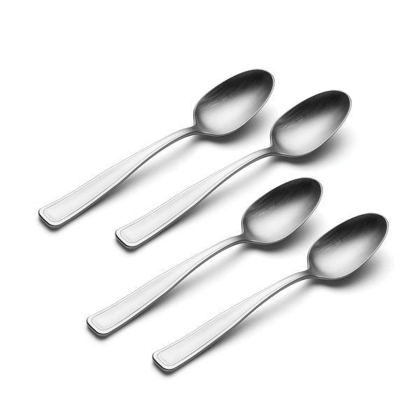 Lenox Reid Stainless Steel Spoons Satin Brushed Finish Dishwasher Safe Set for Elegant Dining Teaspoon 898523