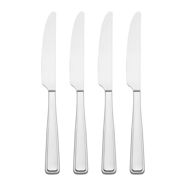 Lenox Reid Stainless Steel Dinner Knives Satin Finish Set for Elegant Everyday Dining 898525