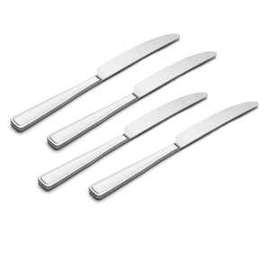 Lenox Reid Stainless Steel Dinner Knives Satin Finish Set for Elegant Everyday Dining 898525