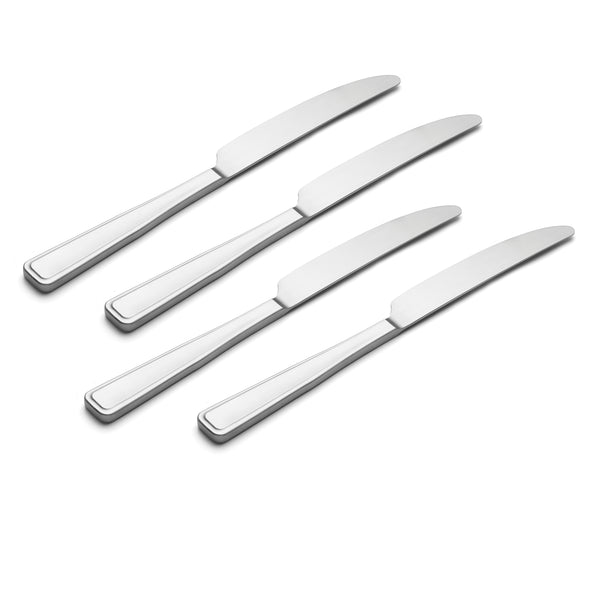 Lenox Reid Stainless Steel Dinner Knives Satin Finish Set for Elegant Everyday Dining 898525