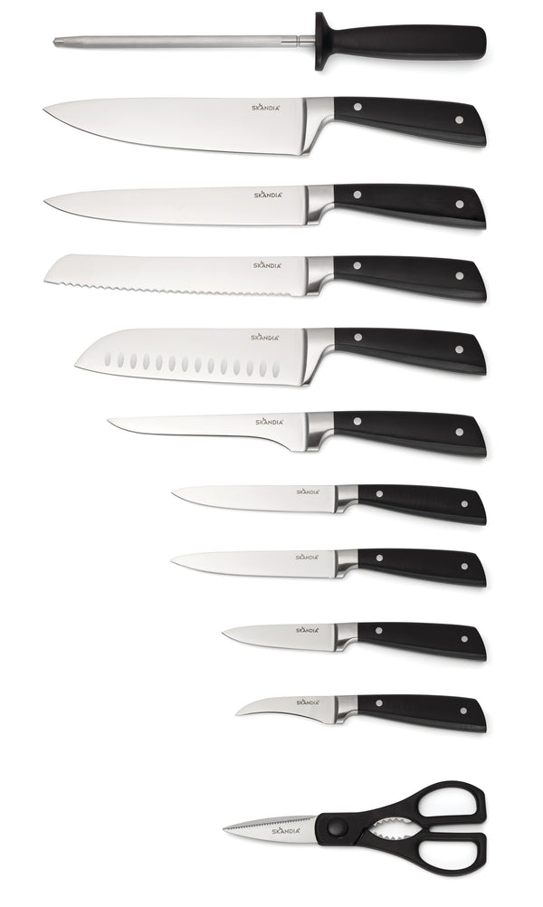 Lenox Constract Skandia 13 Piece Forged Stainless Knife Set with Modular Hardwood Block 898541