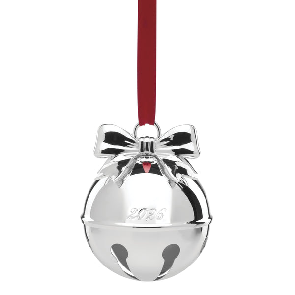 Lenox 2026 Lenox Silverplate Jingle Bell Ornament Polished Keepsake with Engraved Date 898564